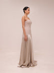 Aura Strapless Gown - Glacier Grey