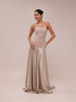 Aura Strapless Gown - Glacier Grey