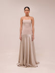 Aura Strapless Gown - Glacier Grey