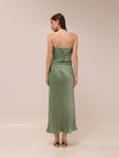 Lush Green Tube Satin Dress