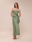 Lush Green Tube Satin Dress