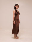 Sienna Satin Midi Slip Dress