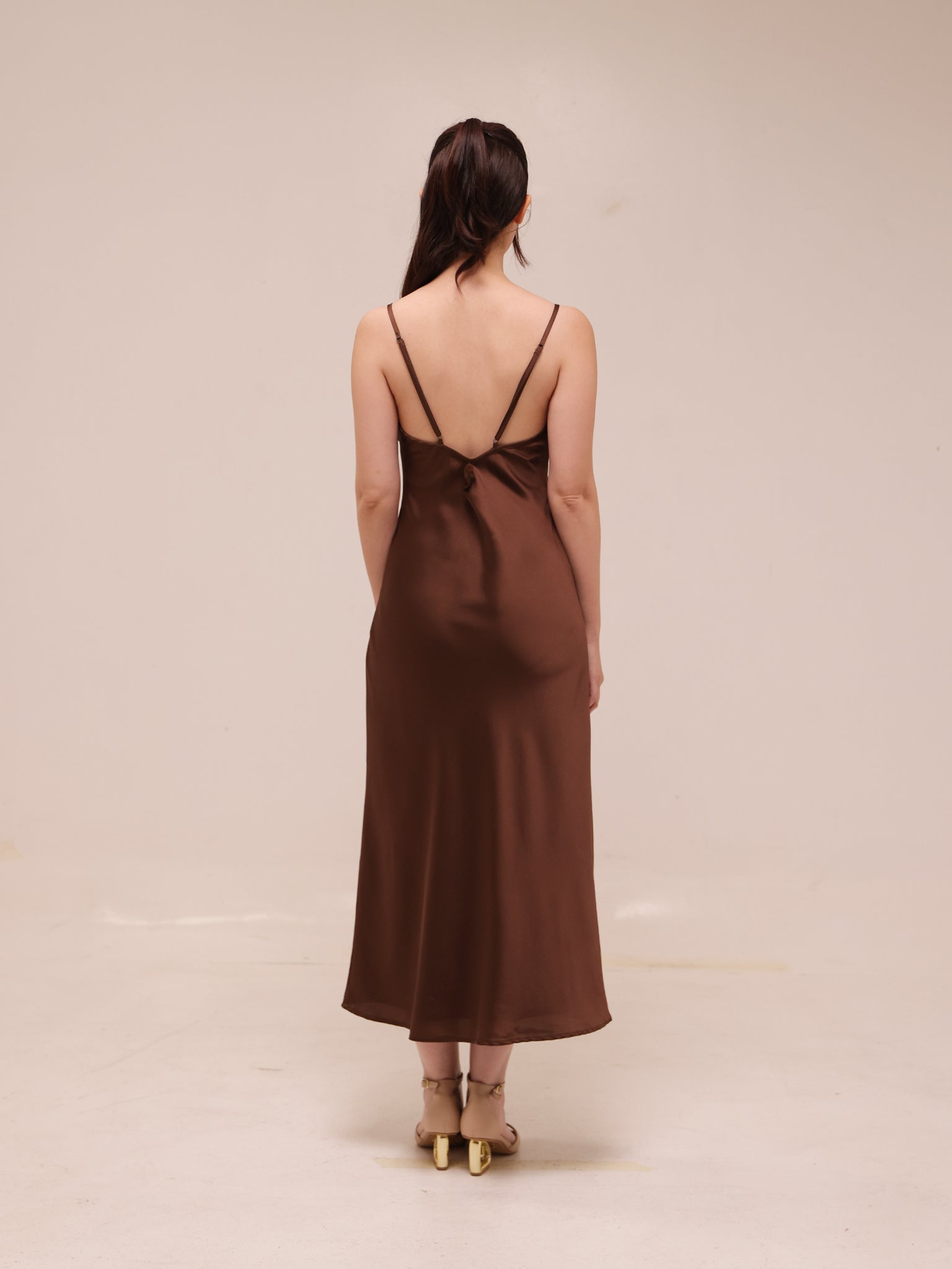 Sienna Satin Midi Slip Dress