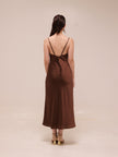 Sienna Satin Midi Slip Dress