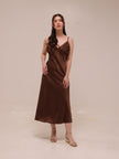 Sienna Satin Midi Slip Dress