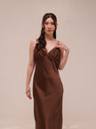 Sienna Satin Midi Slip Dress