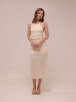 Elara Ruched Halter Maxi Dress