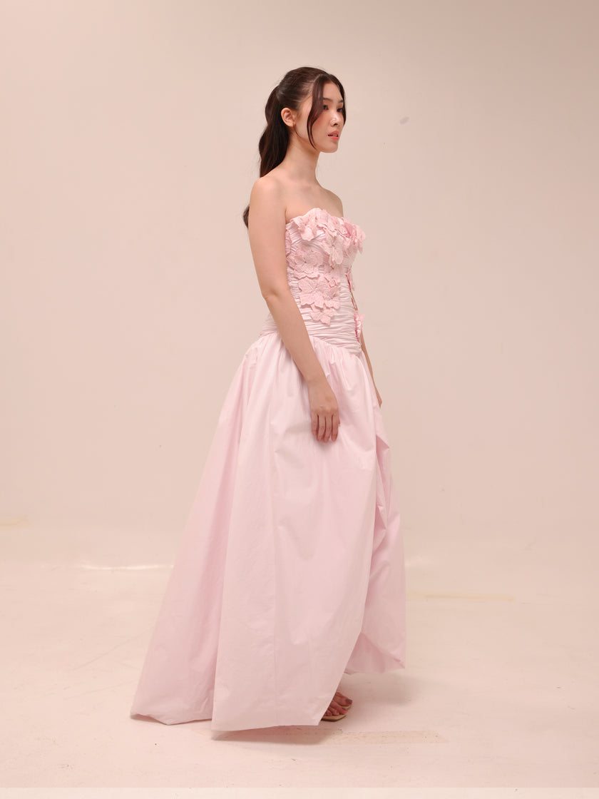 Splendour Flower Gown Pastel Pink