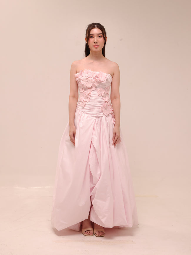 Splendour Flower Gown Pastel Pink