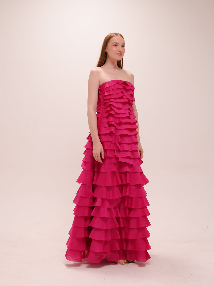 Fleur Pleated Gown