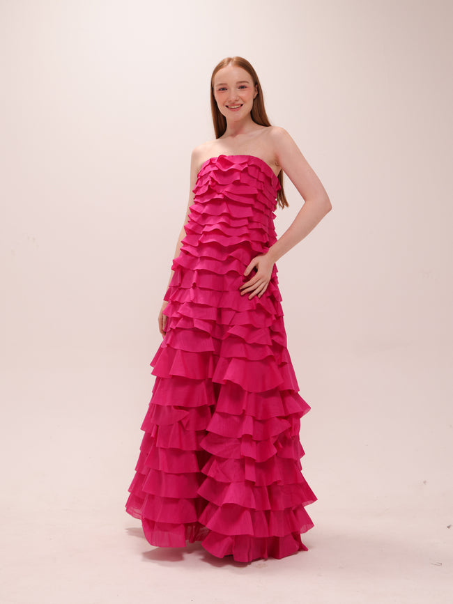 Fleur Pleated Gown