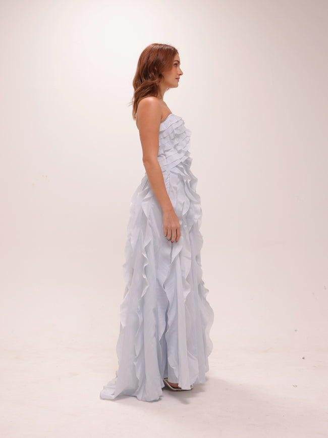 Allaire Gown in Pastel Blue