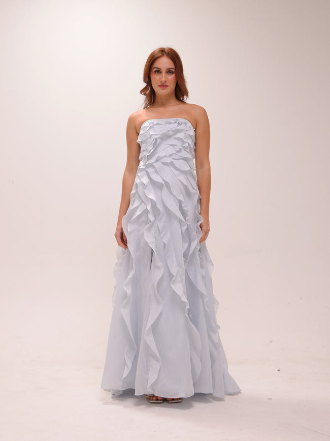 Allaire Gown in Pastel Blue