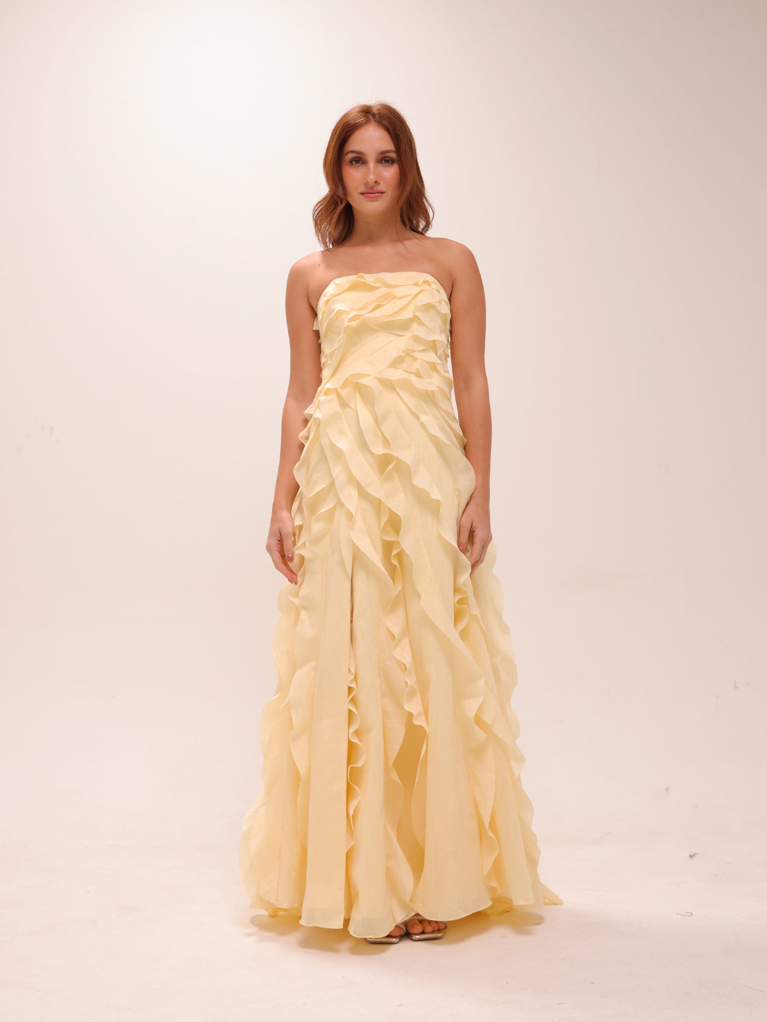 Allaire Gown in Butter Yellow