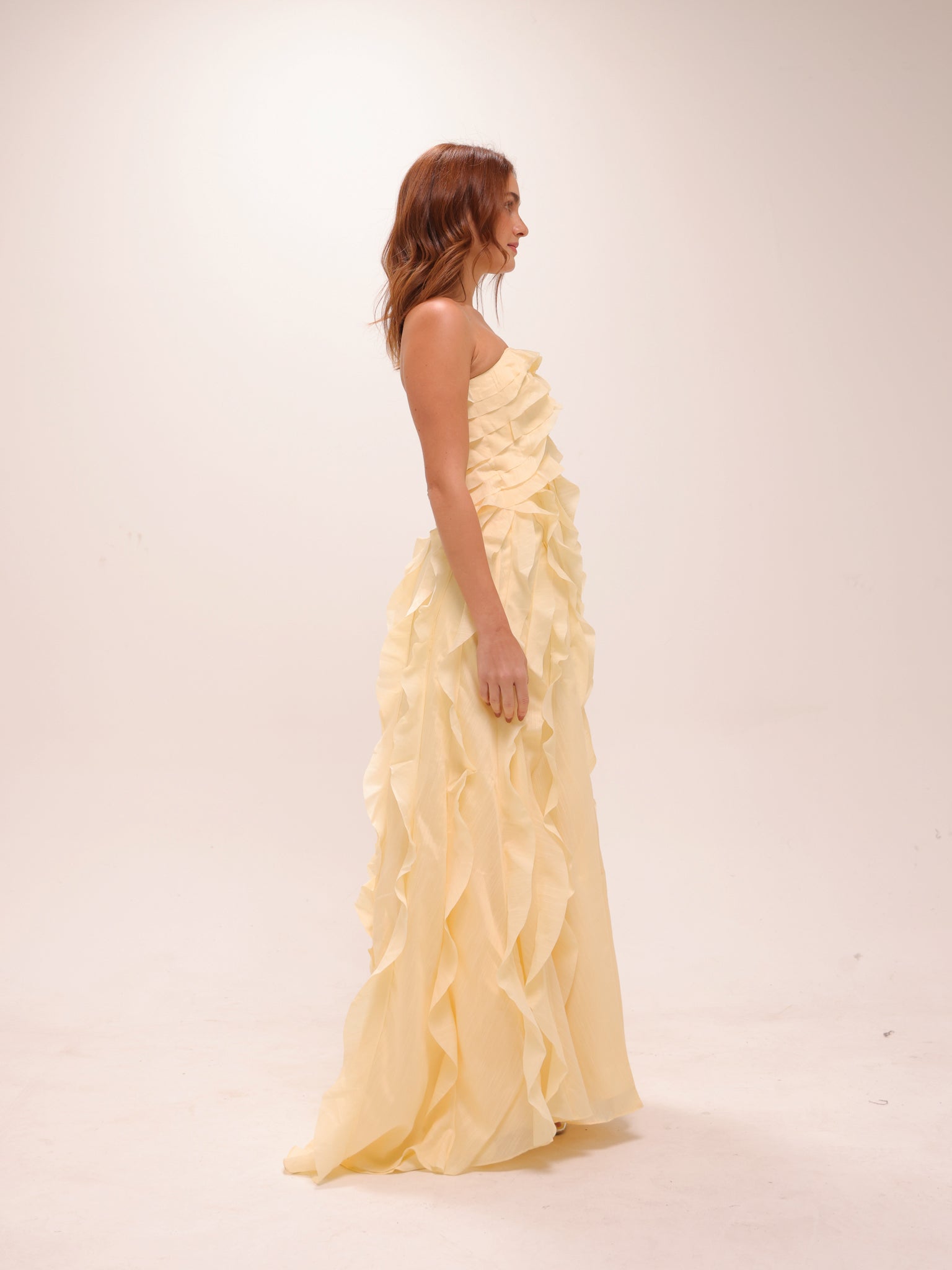 Allaire Gown in Butter Yellow