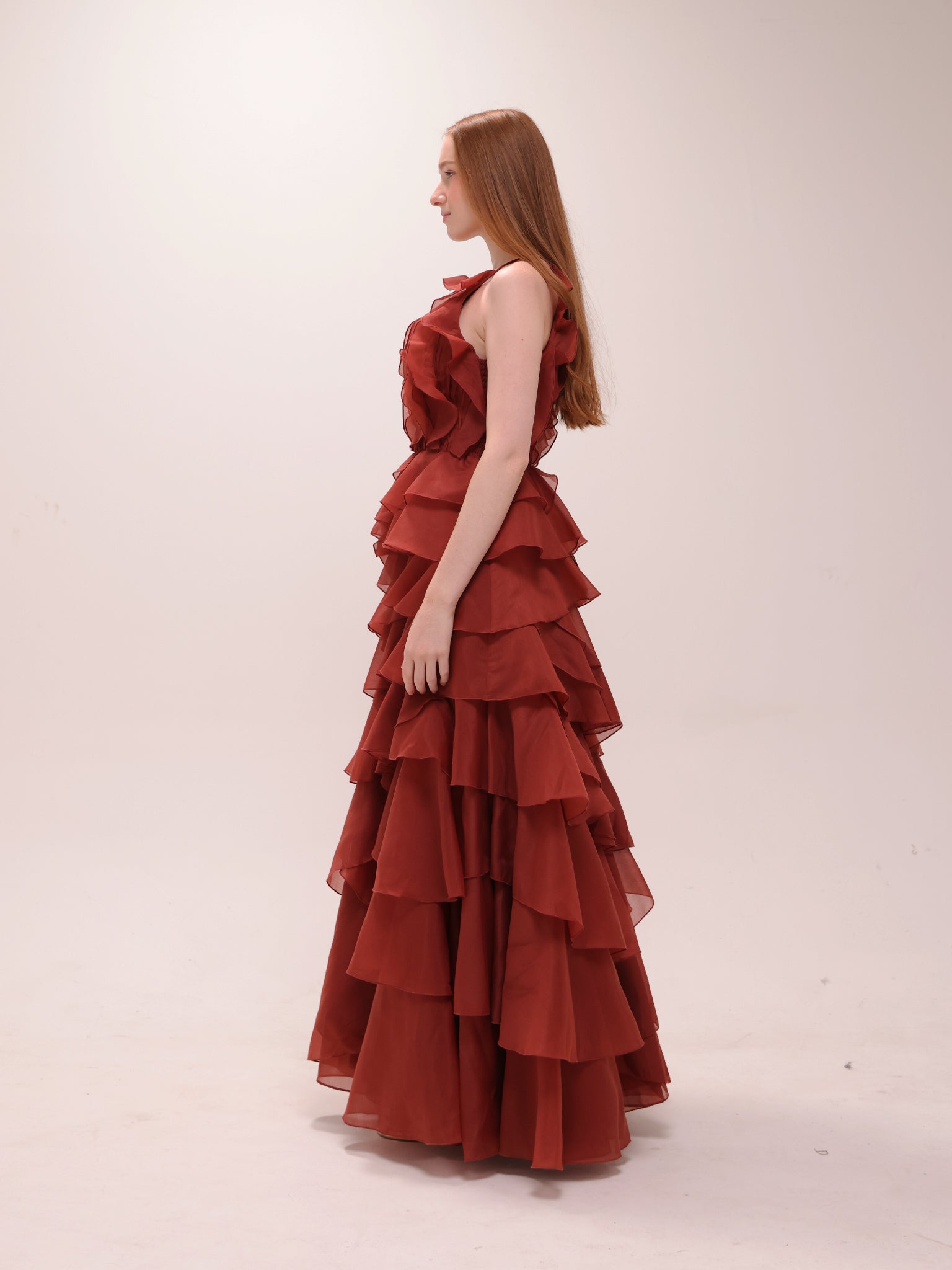 Cleo Gown in Rust