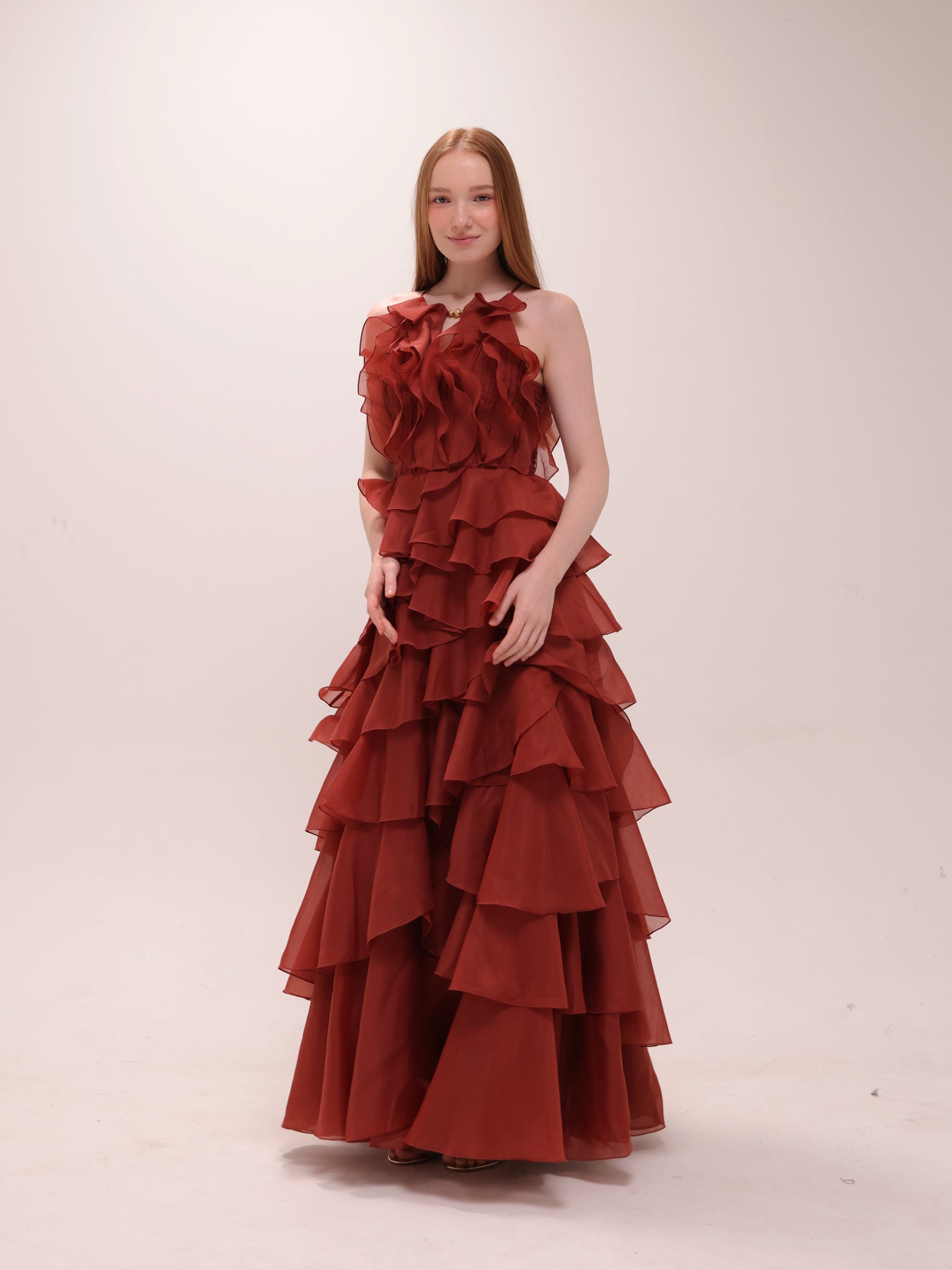 Cleo Gown in Rust
