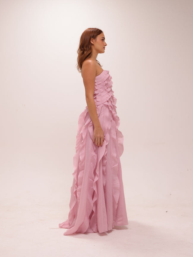 Allaire Gown in Chalk Pink