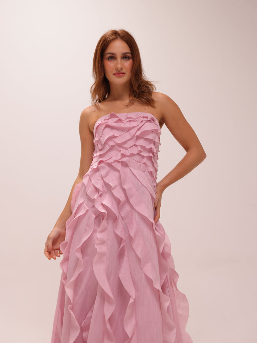 Allaire Gown in Chalk Pink