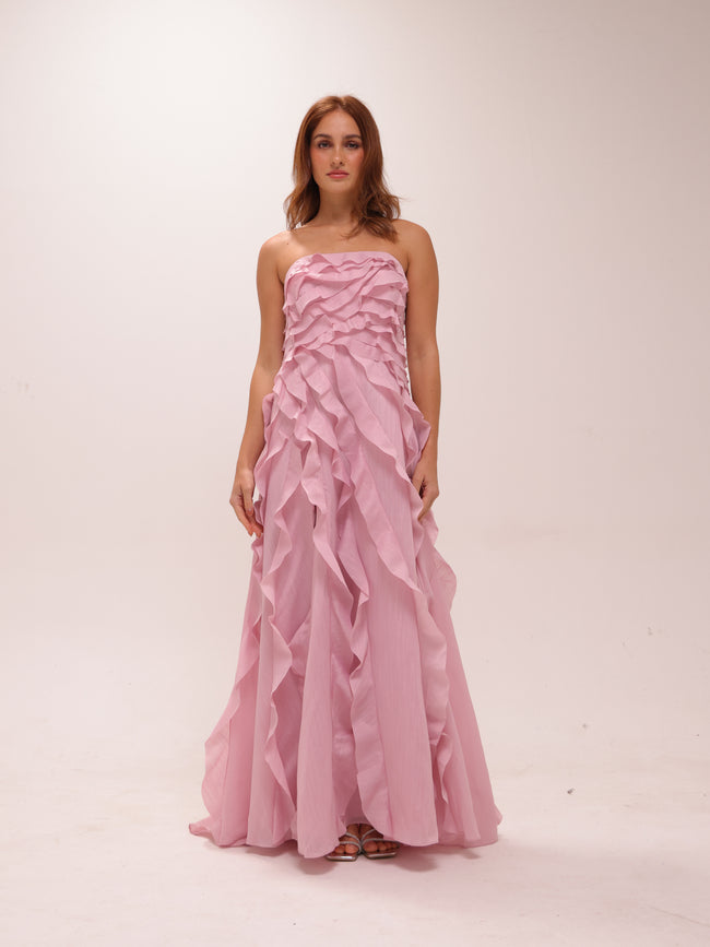 Allaire Gown in Chalk Pink