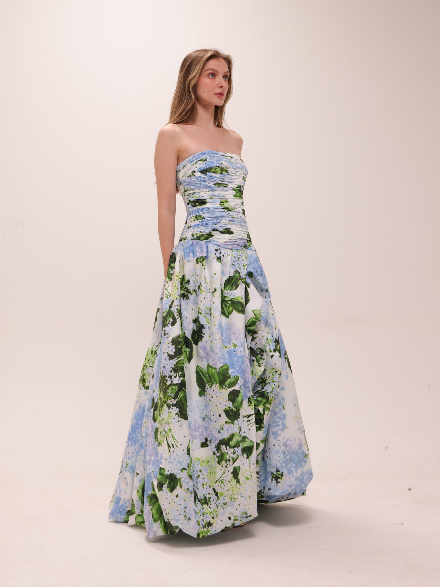 Behold Maxi Dress in Blue Hydrangea