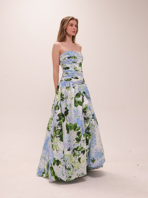 Behold Maxi Dress in Blue Hydrangea