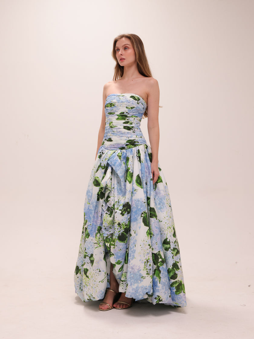 Behold Maxi Dress in Blue Hydrangea