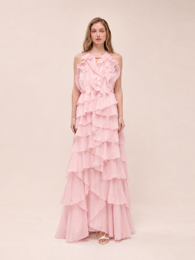 Cleo Gown in Pastel Pink