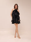 Pandorea Layered Mini Dress in Black