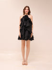 Pandorea Layered Mini Dress in Black