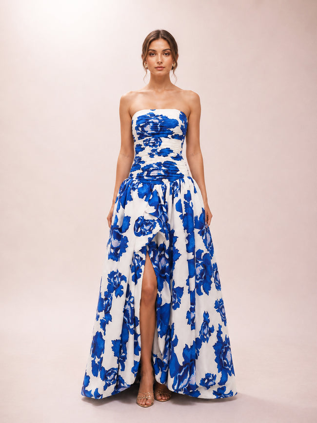 Behold Maxi Dress in  Boldly Blooming Cobalt