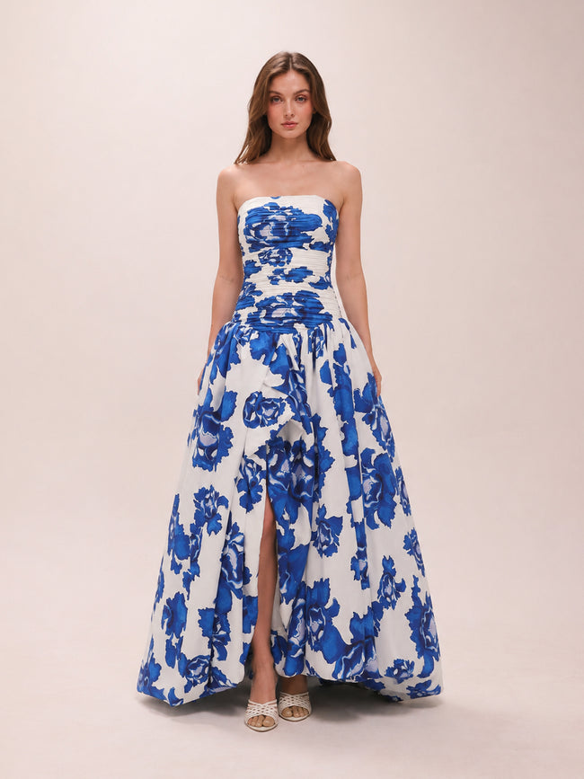 Behold Maxi Dress in  Boldly Blooming Cobalt