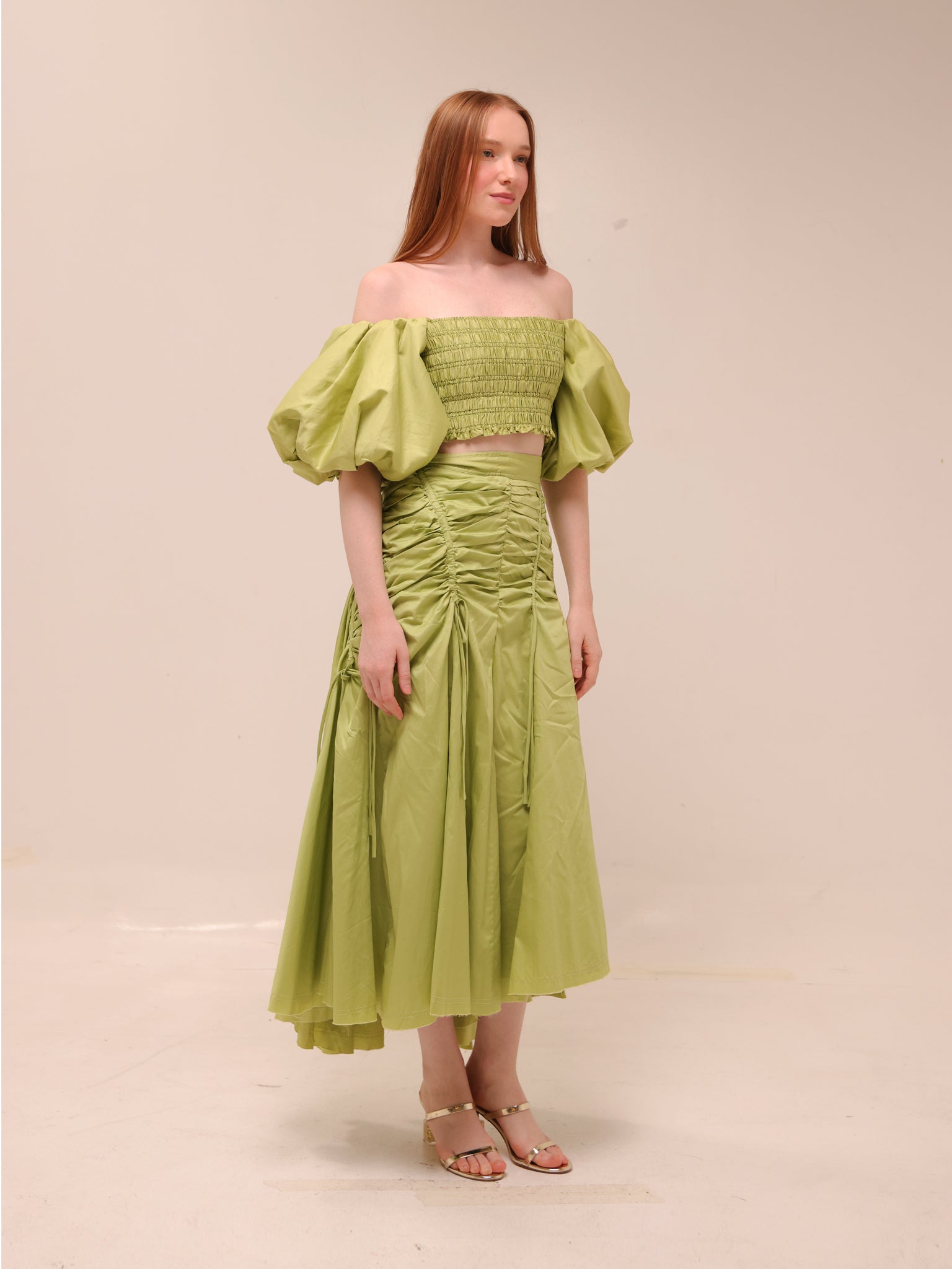 Siren Cropped Top and Midi Skirt Set