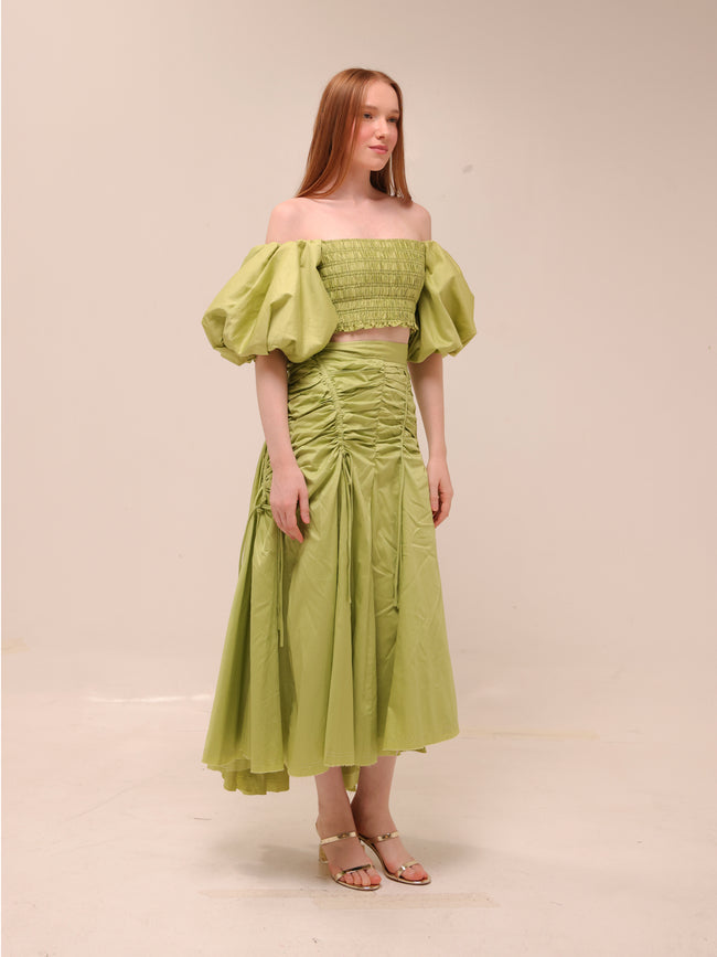 Siren Cropped Top and Midi Skirt Set