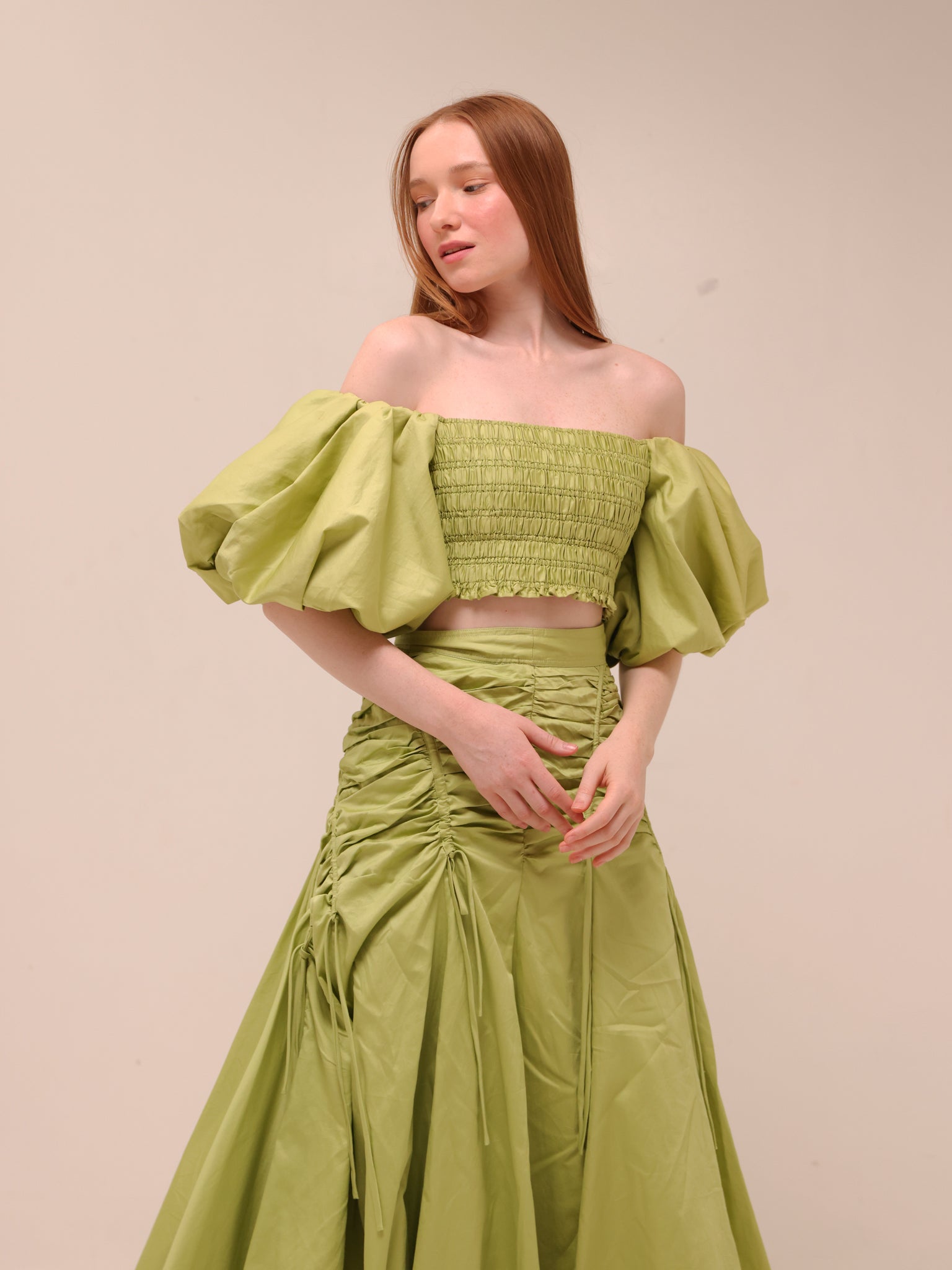 Siren Cropped Top and Midi Skirt Set