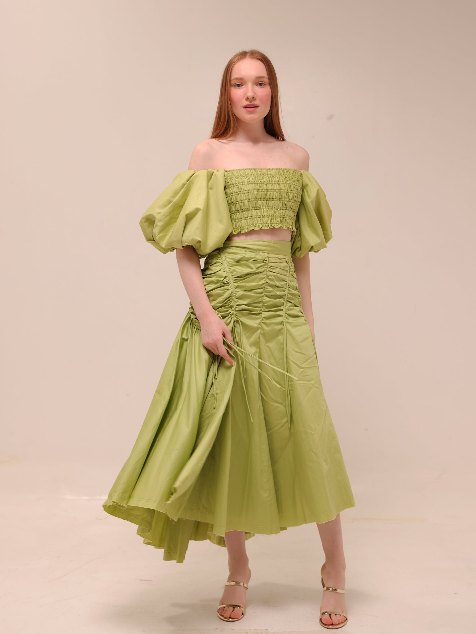 Siren Cropped Top and Midi Skirt Set