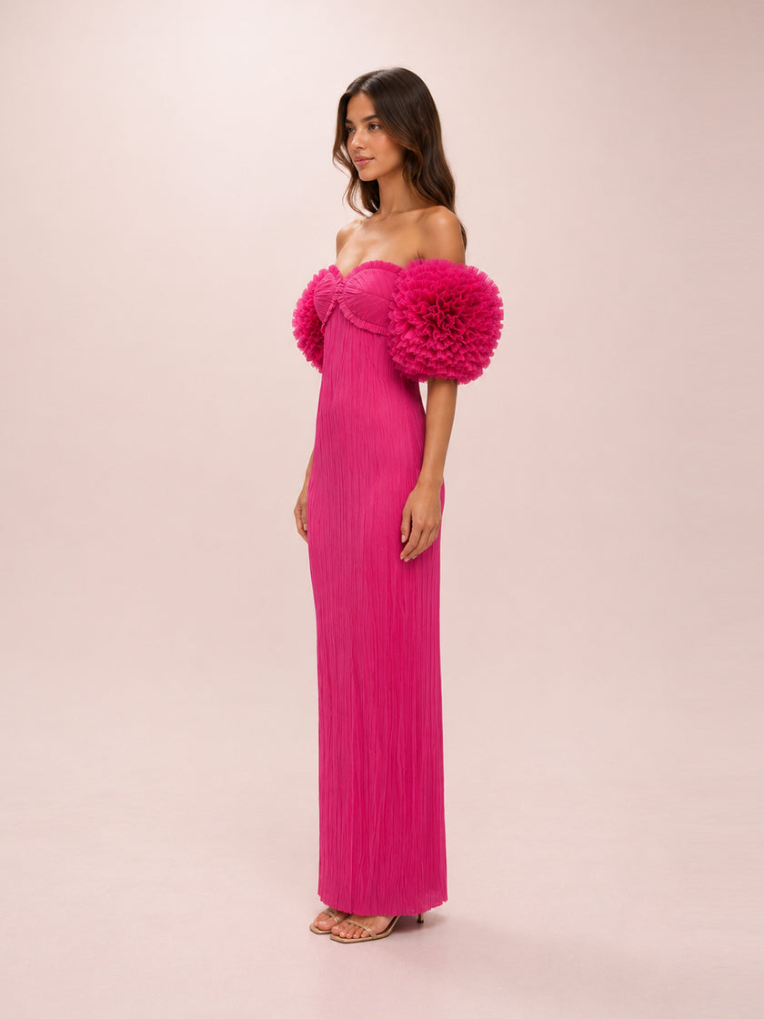 Crystallise Pleated Gown