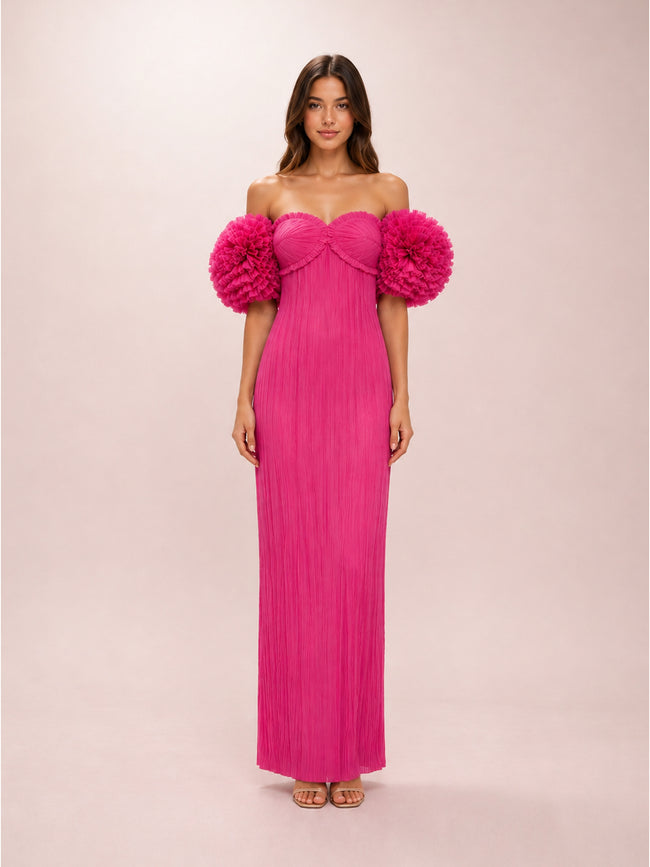 Crystallise Pleated Gown