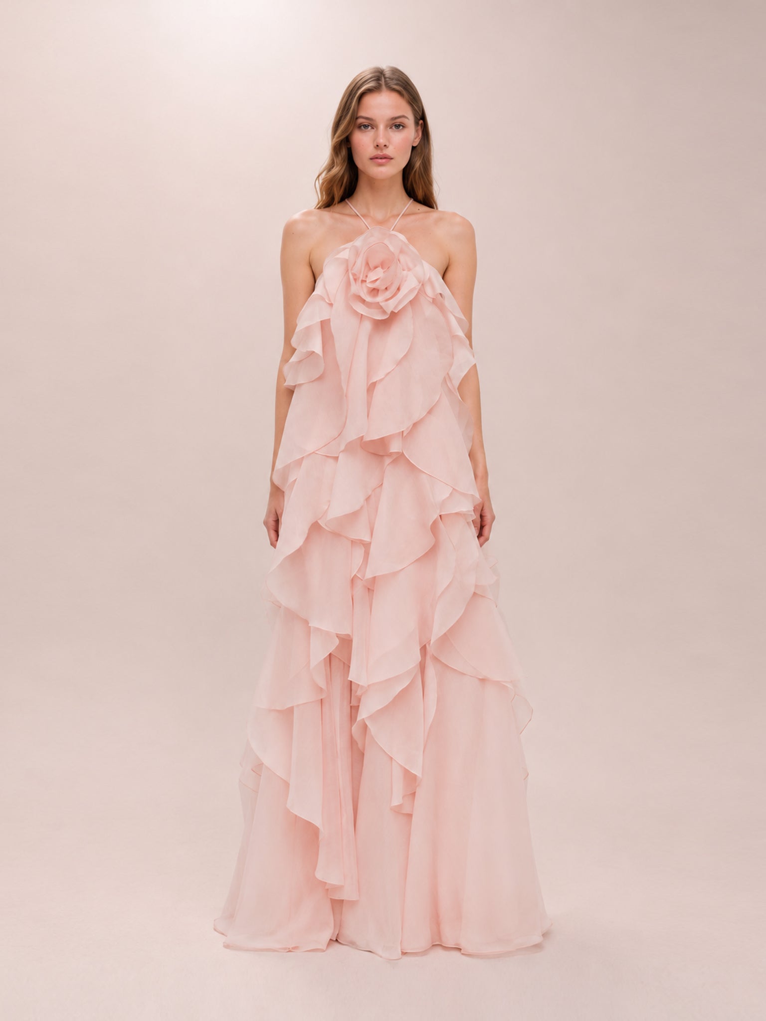 Pandorea Layered Maxi Dress in Pink