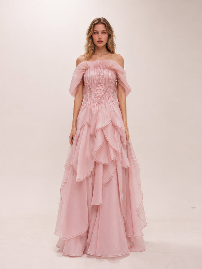 Nisha Gown in Fawn Pink
