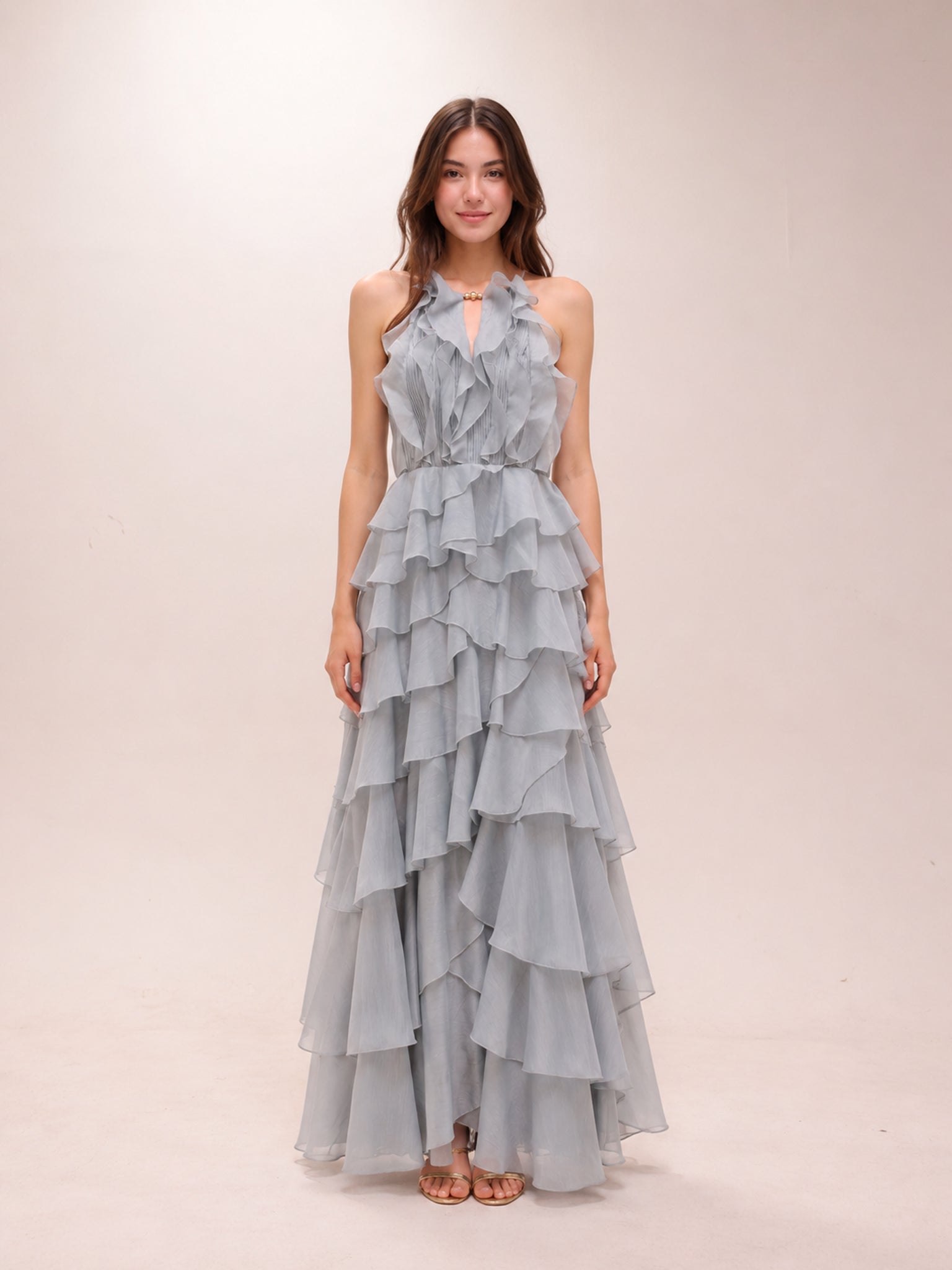 Cleo Gown in Duck Egg