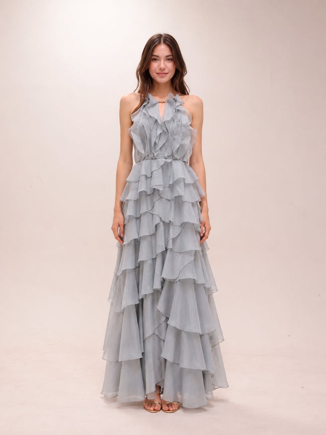 Cleo Gown in Duck Egg