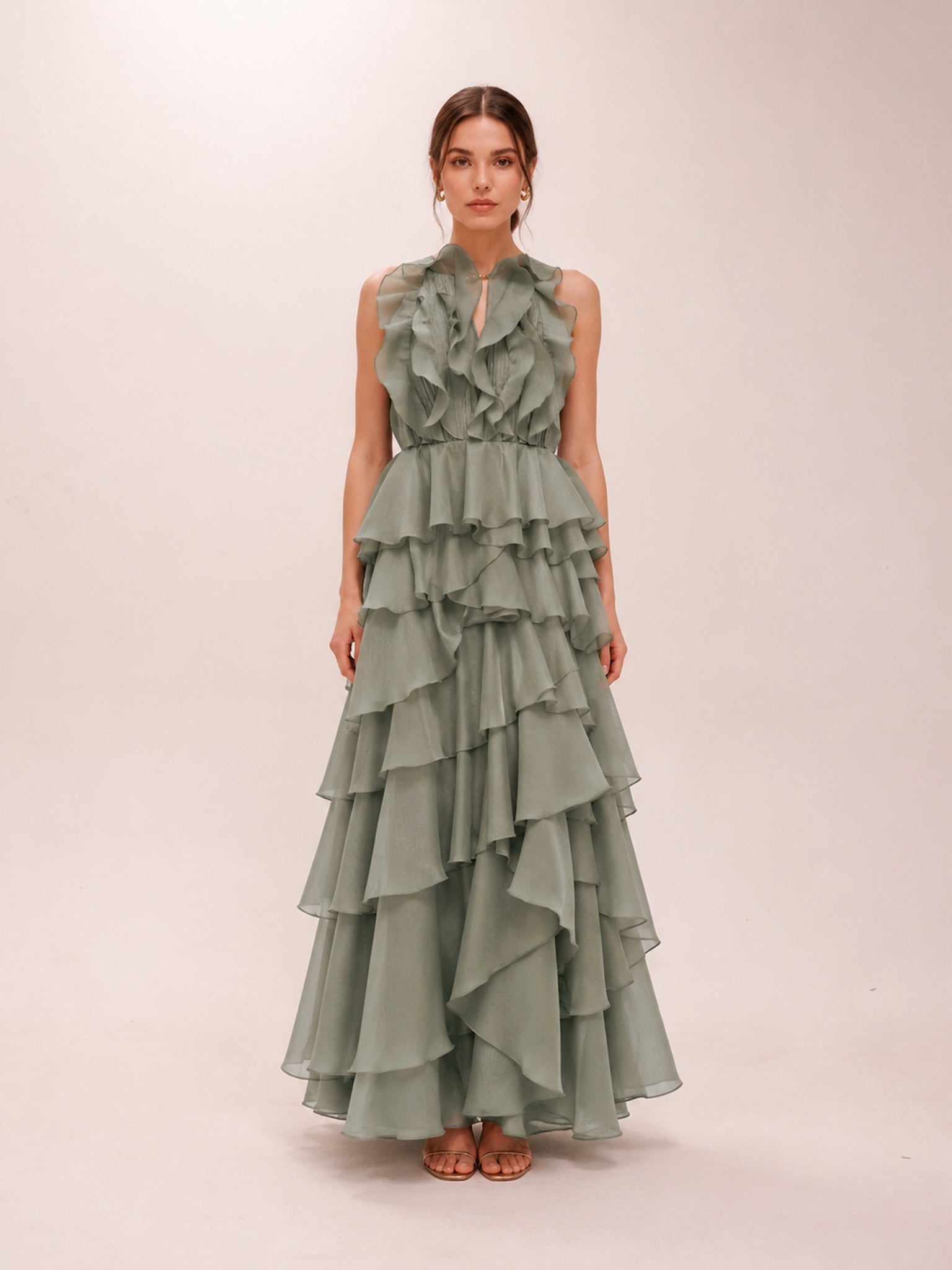 Cleo Gown in Moss