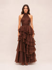 Fayette Gown in Dark Chocolate