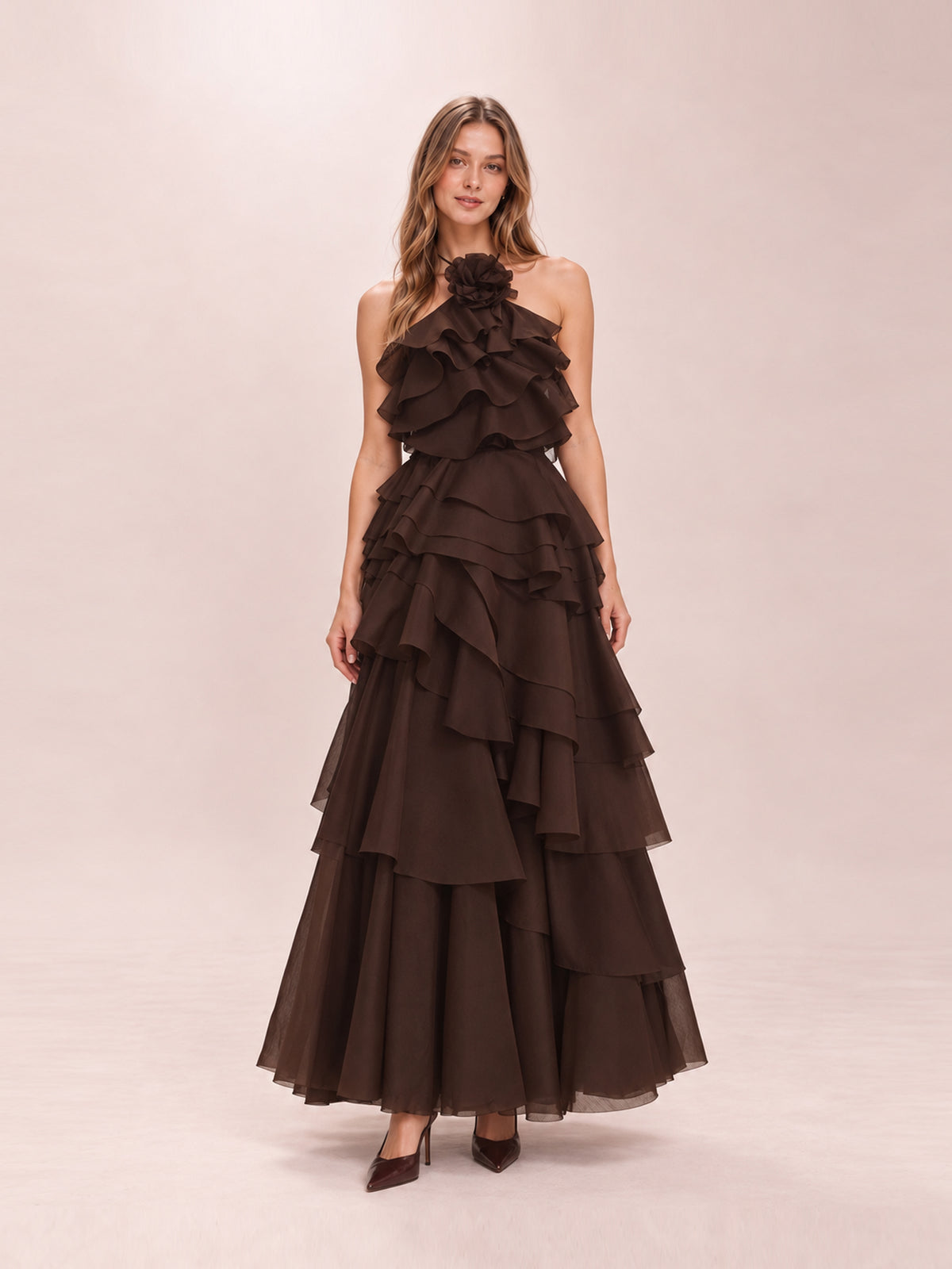 Villa Gown in Chocolate