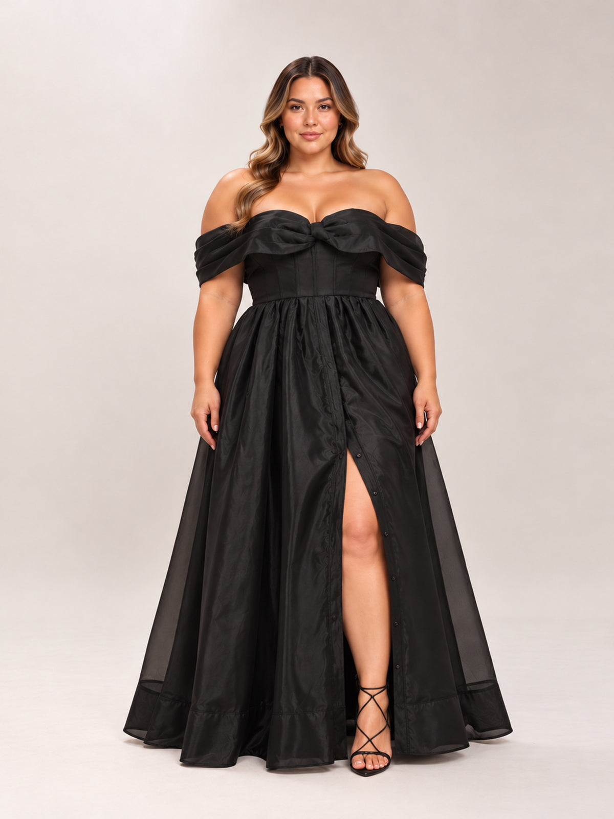 Cordelia Corseted Maxi Dress in Black