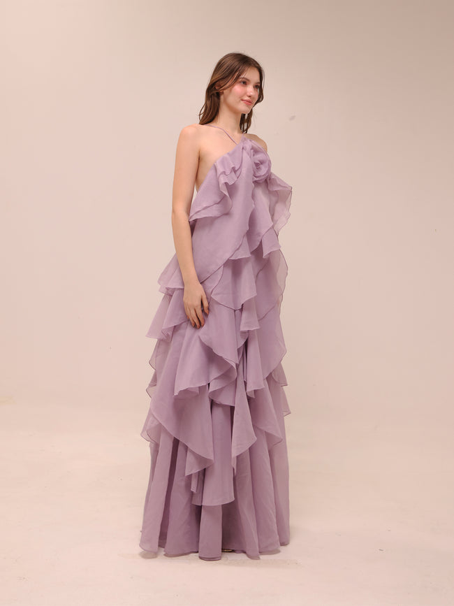 Pandorea Layered Maxi Dress in Lilac
