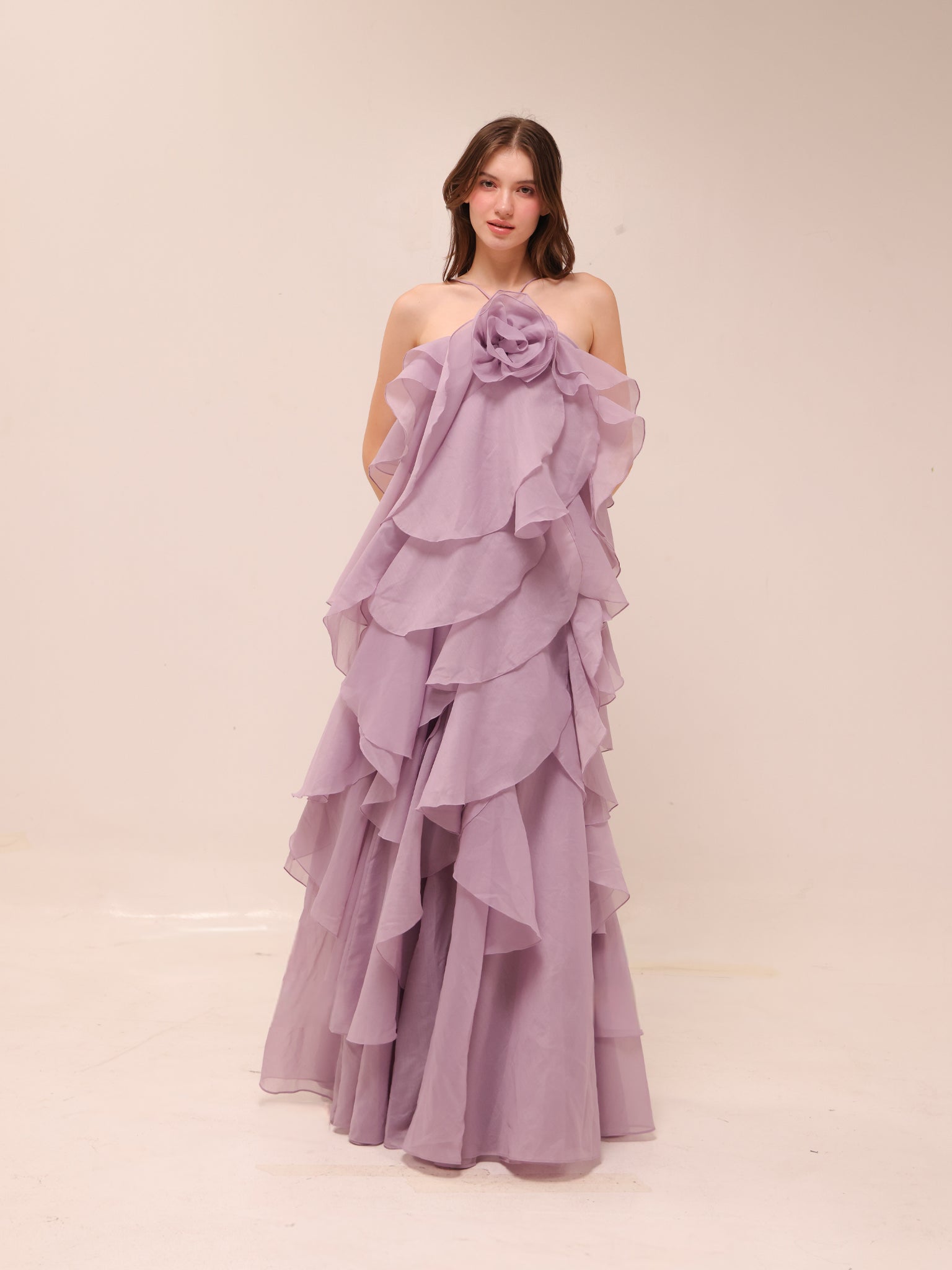 Pandorea Layered Maxi Dress in Lilac