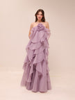 Pandorea Layered Maxi Dress in Lilac