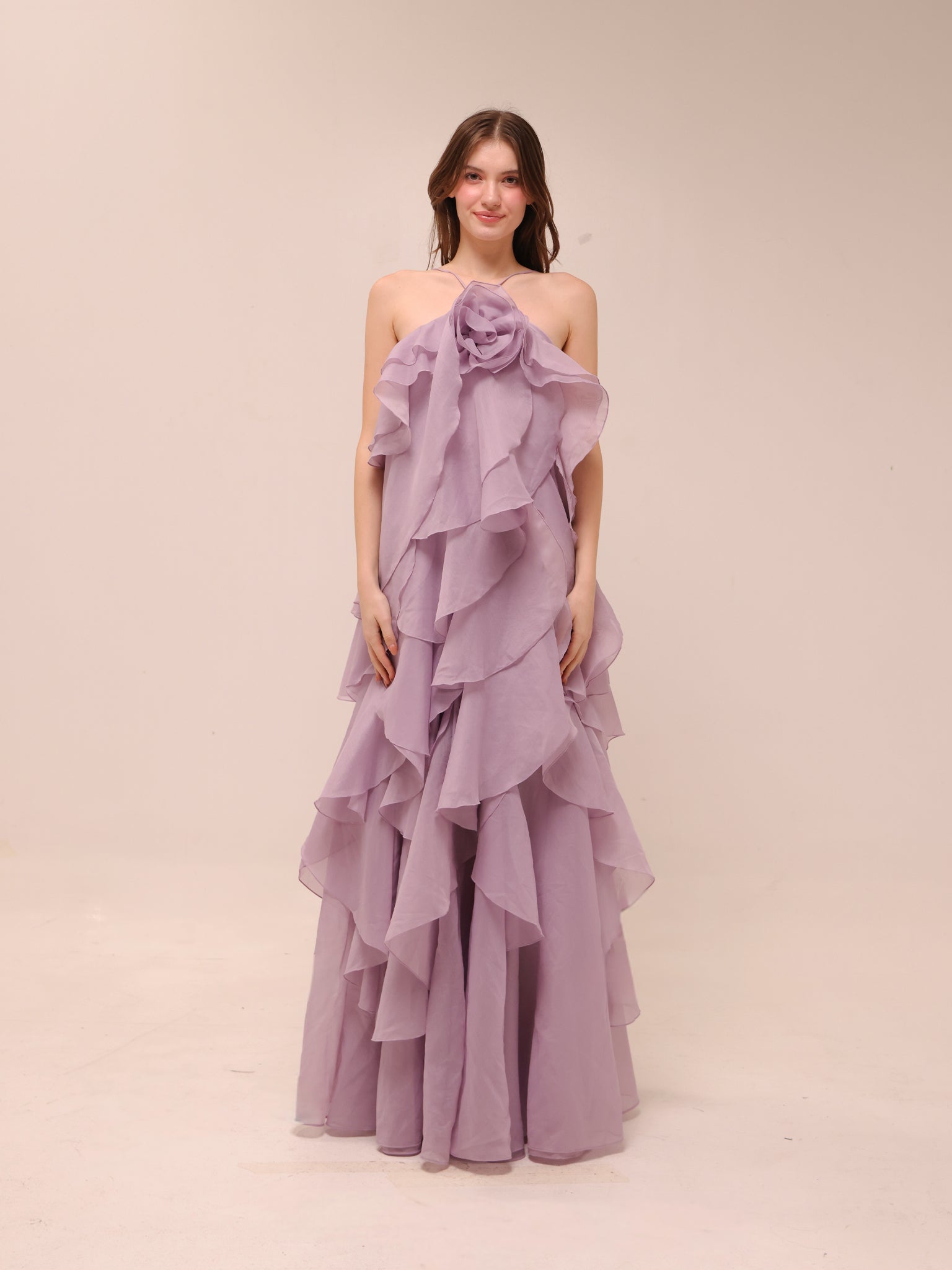 Pandorea Layered Maxi Dress in Lilac